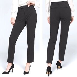 White House black market gray Pants women tapered ankle pointe knit 8 casual